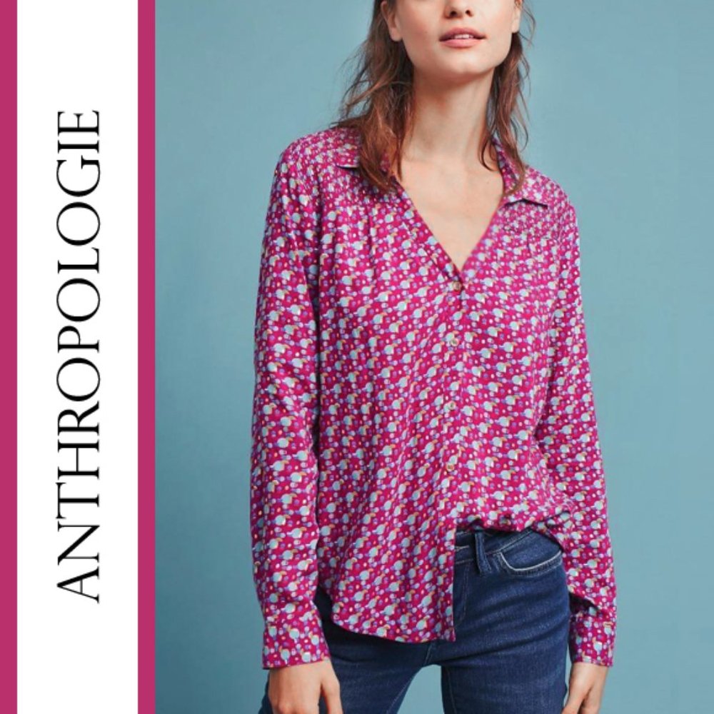 Anthropologie/Maeve | 'Emory' Printed Blouse Top